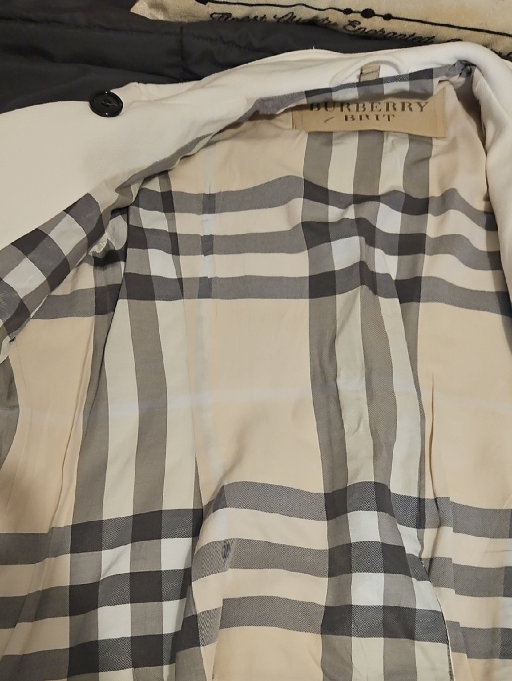Authentic Burberry White Double-Breasted Short Trench Jacket with Belt Size 10 - Picture 4 of 11